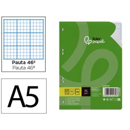 Recambio Liderpapel A5 100 Hojas 75 gr-M2 Rayado Nº 46 6 Taladros Precio: 1.49999949. SKU: B168EDC2W2