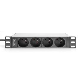 Digitus PDU 1U 4xCEE7/5 Regleta de Bases de 10" con 4 Salidas AC Tipo E (FR-Ausgänge) 230V/16A Negro