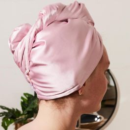 Cosmetic Club Toalla de Microfibra y Satén para Cabello, Ultraabsorbente y Antiestático, Protege y Seca Rápido, Colores Surtidos