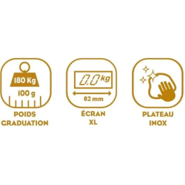 Little Balance 8159 Báscula personal - 180 kg / 100 g - Acero inoxidable