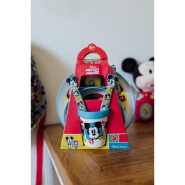 Mickey Set Premium Bicolor Antideslizante Vajilla Infantil 5 Piezas Plástico Alimentario Libre BPA CZ11306