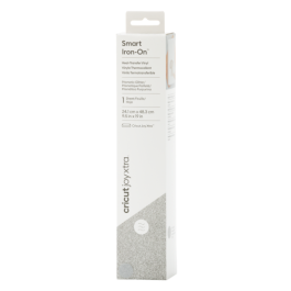 Cricut Rollo de vinilo de termotransferencia liso Plata 241mm x 483mm Compatible con Joy Xtra Smart Iron-On Ref. 2010417