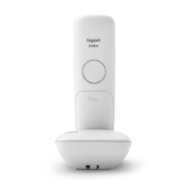 Gigaset E290 Duo Teléfono DECT/analógico con Identificador de llamadas, Blanco, L36852-H2901-D202