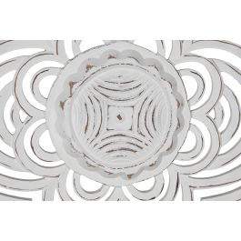 DKD Home Decor Decoracion Pared Indio Blanco Mandala MDF 90 x 90 x 4 cm
