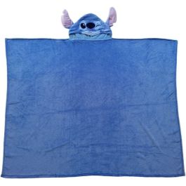 Stitch Manta Polar con Capucha 3D AUC1742494039302 Infantil Ultra Suave 120 x 150 cm
