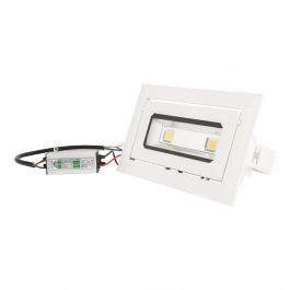 Foco Downlight LED 20W 1.800Lm 6000ºK Rectangular Basculante 40.000H [HO-DRECTBAS-20W-CW]