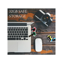 Wondee Llavero USB Harry Potter Hogwarts 32GB con Adaptador USB C