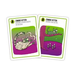 Asmodee Juego Zombie Kittens Ekiek10Es, Juego de Cartas Independiente y Compatible con Exploding Kittens