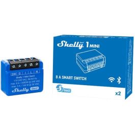 Shelly 1 Mini Gen. 3 Relé Inteligente WiFi Bluetooth 8A 1 Canal Para Empotrar
