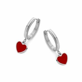 Pendientes Mujer CO88 Collection 8CE-70102 Plateado Rojo