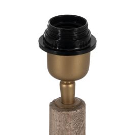 Base Lámpara Mesa Marrón Madera de Mango 20 X 20 X 25 cm