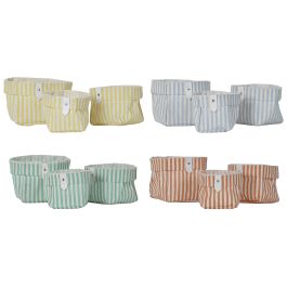 DKD Home Decor Cesta Naranja 14 x 14 x 14 cm Set de 3 Piezas Algodón y Poliéster Rayas New Precio: 24.50000014. SKU: B1JPVTLSRV