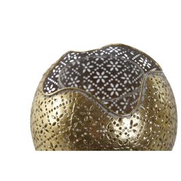 Portavela Oriental DKD Home Decor Dorado 13.5 x 11.5 x 13.5 cm