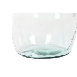 DKD Home Decor Jarrón Urban de Cristal Reciclado Transparente, 73 cm de Alto, Base 34x34 cm, Capacidad 43L, Diseño Orgánico