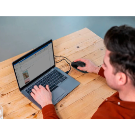 Q-connect Ratón Óptico 800 DPI USB Negro Con Cable