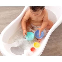 KioKids Set de 7 Cubos Apilables de Silicona para Baño de Bebé +5 Meses Juguete Sensorial Multicolor