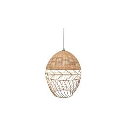 DKD Home Decor Lámpara de Techo Urban Marrón Claro Blanco Metal Ratan 30 x 38 x 30 cm Precio: 33.33066. SKU: S3031490