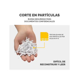 Fix Destructora LX25 Capacidad 6 Hojas Seguridad P4 Partículas Destruye Grapas Clips Tarjetas