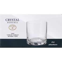 Bohemia Set de 6 Vasos de Cristal Colección Laia 410 cc (4 Cajas)
