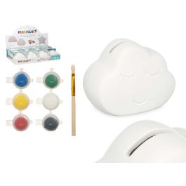 Pincello Hucha Pintar Nube 6 Colores Pincel, Cerámica, 12x9x7 cm, Blanco con Amarillo, Azul, Verde, Rojo, Negro (24 Unidades) Precio: 57.49999981. SKU: B16RE4C2MM