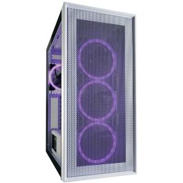 LC-Power 802W RGB Midi Tower PC Gaming Blanco, compatible ATX/Micro ATX/Mini-ITX, con RGB y Panel Vidrio Templado