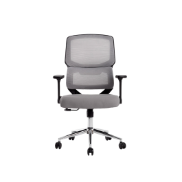 Q-connect Silla de Oficina Lucca Malla Base Metálica Premium Color Negro Gris