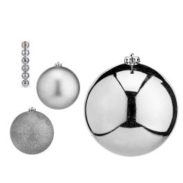 Set 6 Bolas Navidad 15 cm Plata - Krist+ (4 Unidades) Precio: 55.50000049. SKU: B1ECAD5TZY