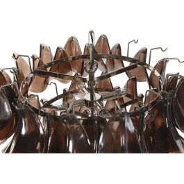 Lámpara de Techo Home ESPRIT Marrón Plateado Cristal Acero 25 W 80 x 80 x 80 cm