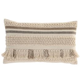 DKD Home Decor Pack de 2 Cojines Boho de Algodón Crudo 30x50 cm, Hechos a Mano, con Cremallera y Relleno de 380g Precio: 26.49999946. SKU: B13QSLTFRP
