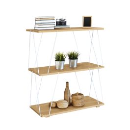 Inde Estanteria 3 Niveles Metal-Madera White 60x30x71.2 cm (2 Unidades)