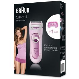 Braun Silk-épil LS 5100 Depiladora Eléctrica - Máquina de Afeitar Rotatoria, Mojado y Seco, Sin Cables, Rosa