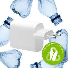 dbramante 1928 CH30EUWH7123 Cargador de Pared EU con 2 Puertos USB-C, Carga Rápida GaN, 30W, Blanco