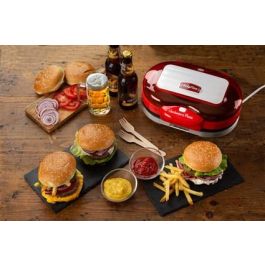 Ariete 205/00 Máquina de Hamburguesas Party Time Roja - Diseño Exclusivo y Compacto Ariete 205/00 Máquina de Hamburguesas Party Time Roja - Diseño Exclusivo y Compacto
