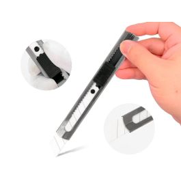 Cuter Q-Connect Metalico Ancho Cuchilla Ceramica 18 mm Xd- C78 Con Clip Blister 1 Unidad