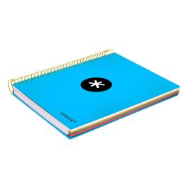 Antartik Cuaderno espiral A5 micro tapa forrada 120 hojas 100 gr color azul