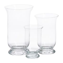 Jarrón Decoración Transparente Cristal 18 X 18 X 30 cm