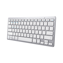 Trust Teclado Basics Bluetooth Para Pc, Tablet Y Smartphone Blanco-Plata