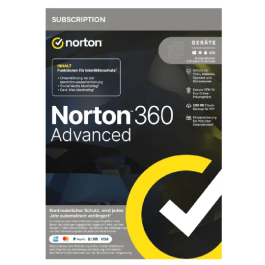 Norton 360 Advanced Antivirus 200GB, 10 Dispositivos, 1 Año de Protección Digital – Licencia Electrónica Precio: 29.49999965. SKU: B1CFN2B9AP