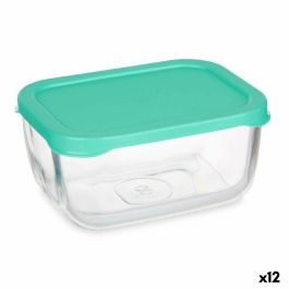 Fiambrera Pasabahce SNOW BOX Verde Transparente Vidrio Polietileno 420 ml 12,5 x 6 x 9,5 cm (12 Unidades)