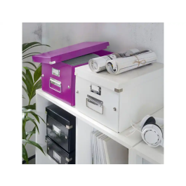 Leitz Caja de almacenamiento click&store mediana color violeta 281x200x369 mm