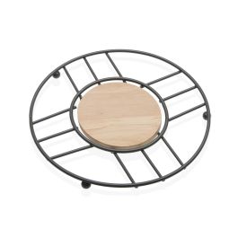 Salvamantel Gris VERSA 20x20 cm - Hierro, Madera (2 Unidades)