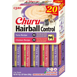 Churu Cat Variedades Hair Ball Control 20 Unidades Precio: 10.5000005. SKU: B1F4N9R9TR