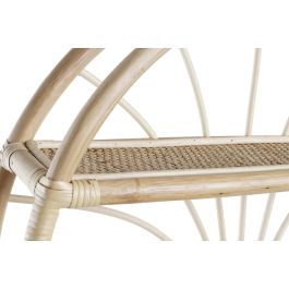 DKD Home Decor Estantería de Pared Balines de Ratán Natural 60x60x14 cm con 2 Baldas