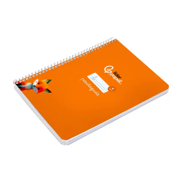 Liderpapel Cuaderno Pautaguía A5 Tapa Dura 80 Hojas Cuadro Pautado 4mm Naranja