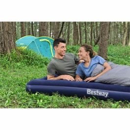 Bestway BES6941607353639 Colchón inflable de camping 2 plazas, 191x137x22 cm, con bomba eléctrica externa Powertouch
