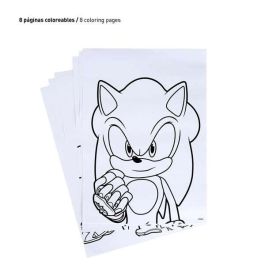 Set papelería coloreable sonic prime 11.0 x 24.0 x 9.5 cm