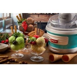 Ariete 643/01 Heladera Eléctrica Party Time Azul 1.5L para Hacer Helados Caseros