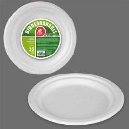 Best Products: Platos Redondos de Postre Biodegradables de Caña de Azúcar Blancos Ø17 cm, 10 Unidades Precio: 1.68999974. SKU: B18VHJ8PLJ