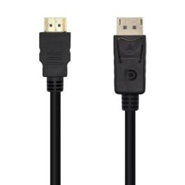 Aisens Cable Conversor DisplayPort a HDMI 5.0M Negro - DisplayPort Macho a HDMI Macho, 4Kx2K@30Hz, 24K Oro Blindado