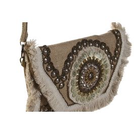 DKD Home Decor Bolso Mediterraneo Yute Blanco Beige 4 x 25 x 33 cm (4 Unidades)